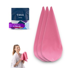 Silva - Paquete de 3 paños de limpieza de microfibra de alta calidad, sin rayas, toallas sin pelusa para cocina, hogar y coche, trapos mágicos extra gruesos, color rosa