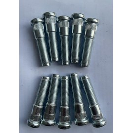 10PCS M14-1.50 Serrated Wheel Stud Bolts 610-615 - 0.62' Knurl, 2.35' Length Compatible with Select Dodge Durango, Ram 1500, Jeep Grand Cherokee Models