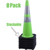 BESEA BESEA 8Pack 28" inch Traffic Cones Green Safety Cones