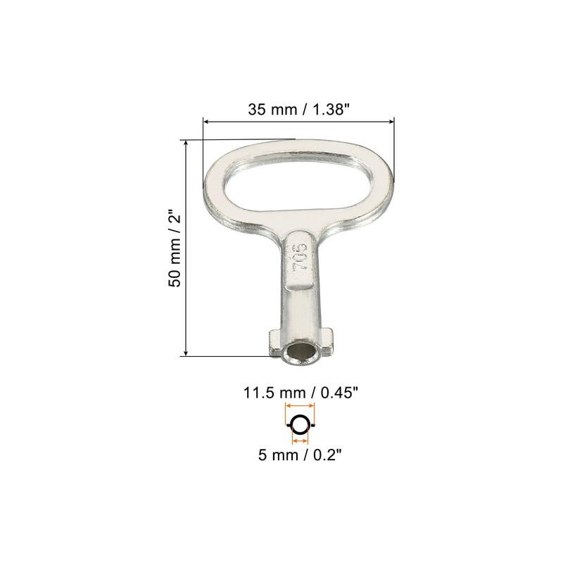 PATIKIL Key Shape Socket Spanner Key, 3 Pack Electrical Cabinet