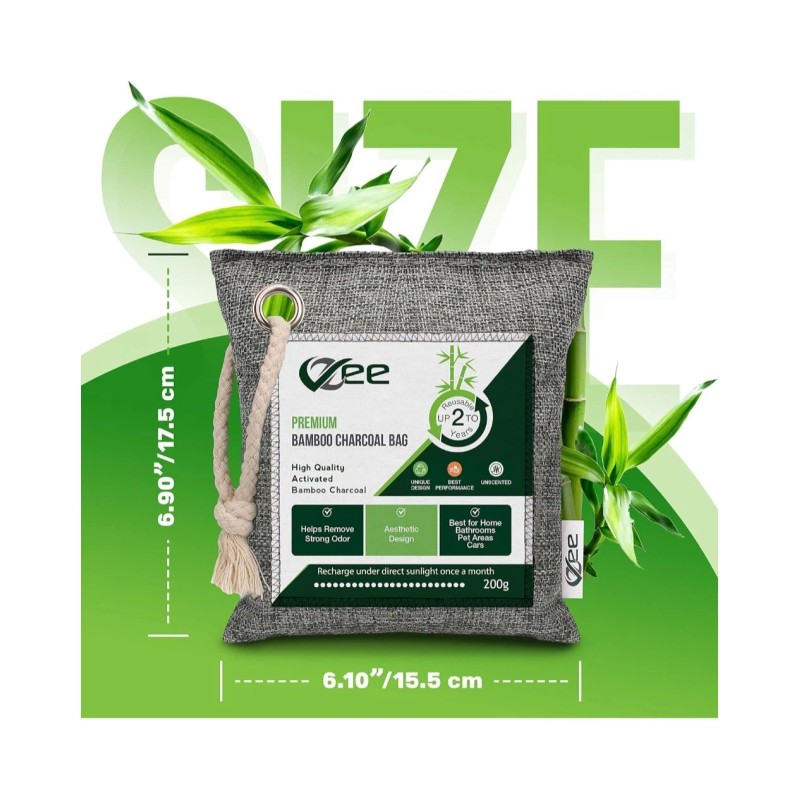 VZEE Bamboo Charcoal Air-Purifying Bag Odor-Eliminato
