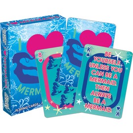 Aquarius I Heart Mermaids Playing Cards Playing Cards
