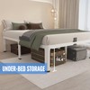 MAF 18 Inch Queen Size Bed Frame White with Round