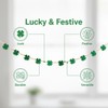 St. Patrick's Day Garland, Lucky Four Leaf Clover Banner with
