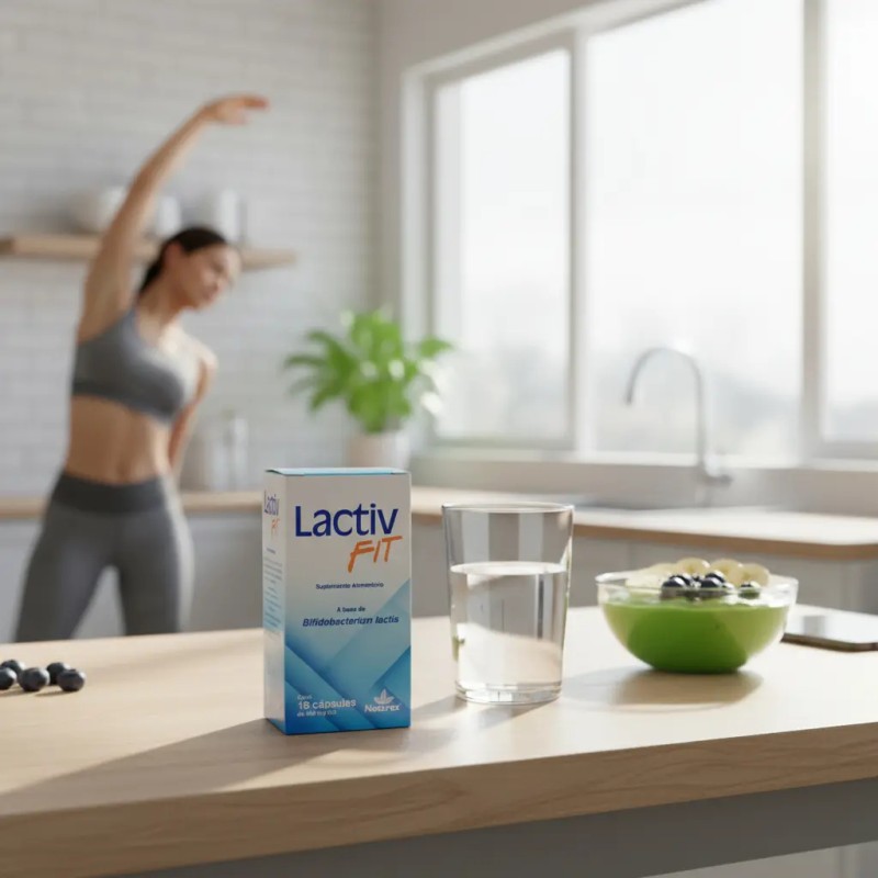 Suplemento Cápsula Naturex Suplementos Bifidobacterium Lactis Lactiv Fit 445mg