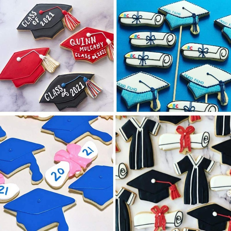 4.4" Graduation Cap Cookie Cutter, Stainless Steel Molds Graduation Cap
