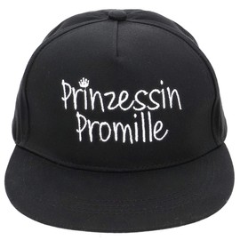 Playaschorle Snapback "Princess Promille" Black - Cap (Cap) for Mallorca Parties Unisex, black