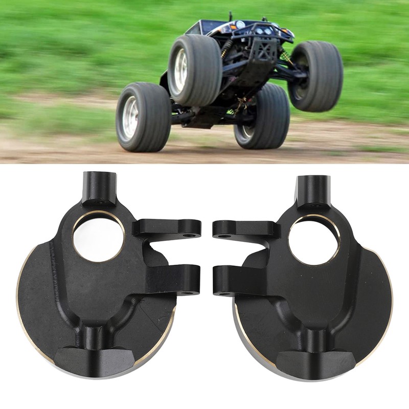 2Pcs RC Steering Knuckles Black Coated Brass Front Steering Knuckles