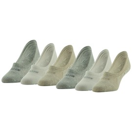 GOLDTOE Women's Everyday Ballerina Extra Low Liner Socks, 6-Pairs, Oatmeal Heather/White/Light Grey Heather, Shoe Size: 6-9
