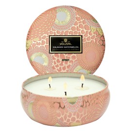 3 Wick Tin Candle - Kalahari Watermelon by Voluspa for Unisex - 12 oz Candle