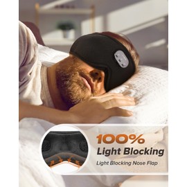 LC-dolida Sleep Headphones, White Noise Bluetooth Sleep Mask 3D Wireless Timing Eye Mask for Sleeping, Sleep Mask with Bluetooth Headphones for Side Sleepers Travel Yoga, Cool Gadgets for Men Women