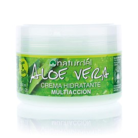 NATURDEL Aloe Vera Moisturising Cream Multifunctional Face and Body Daily Use Aloe Vera Organic Spanish Natural del Canary Islands 250ml