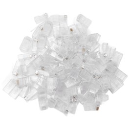 100Pcs TF2005A 8P8C RJ45 Connector CAT6 Unshielded Ethernet Crystal Head for Computers Laptops Routers