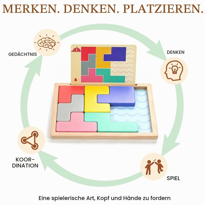 Dementia Employment for Seniors, Wooden Memory Training Game