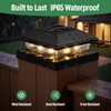 JOFIOS Post Cap Lights 6pack, 4x4 Deck Fence Post Solar