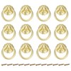 PATIKIL 12Pack Drawer Ring Pull Handles, 1.65" Zinc Alloy Hole