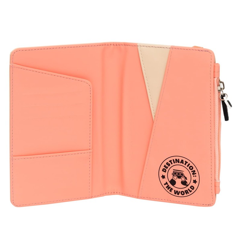 Mr. Wonderful Passport Holder Orange Destination: The World, Colourful, Estandar,