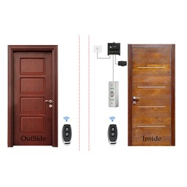 Electric Strike Door Access Control Kit Remote Control, Fail Safe/Secure
