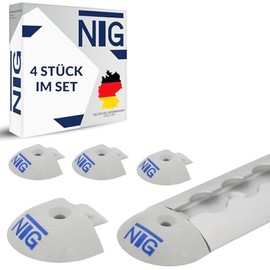 NTG Pack of 4 | End Cap | Insert Cap for Airline Rail | Lashing Rail | Round Shape | Plastic