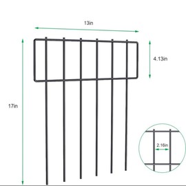 10 Pack Garden Animal Barrier Fence,Rustproof Metal Anti Doggie Digging Garden Border,Dogs Rabbits Blocker Fence for Outdoor Yard,Total 10.8ft(L) x 17inch(H) (10)