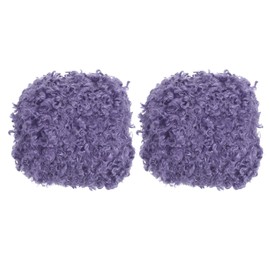 PATIKIL 33yds Fluffy Yarn, 2 Skeins Fuzzy Yarn Faux Fur Yarn Crochet Soft Polyester Plush Fur Eyelash for Crocheting Knit Blanket Rug Sweater Scarf Hat Bear Craft, Purple