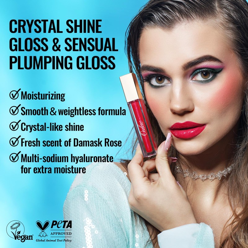 Oulac Lip Gloss - Liquid Lipstick 3D Gloss Finish Moisture