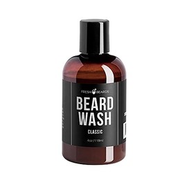 Fresh Beards Classic Beard Wash - Unscented Soothing Beard Wash for Sensitive Skin - Natural Soothing Anti-Itch shampoo & Softener for Dandruff Prevention and Healthy Beard Growth