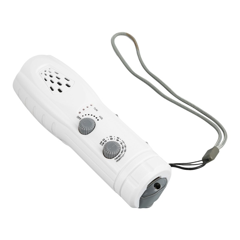 Hand Crank Flashlight Radio Portable Multifunctional Support AM FM SOS