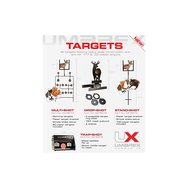 Umarex Replacement BB Gun and Pellet Gun Paper Targets (Pack