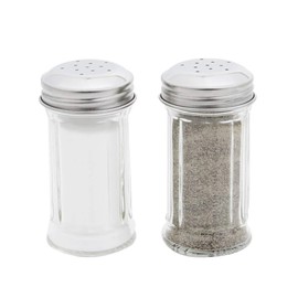 TableCraft 657 2 Oz. Fluted Glass Salt and Pepper Shakers - Dozen