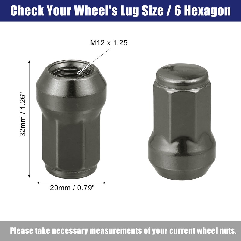 ACROPIX 1 Set M12 x 1.25 Car Lug Hex Wheel