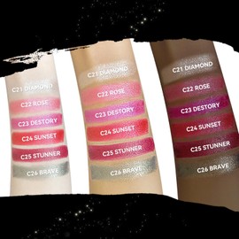 MLSMILE 3PCS Glitter Lipstick Sets for Women,Women's Diamond Shiny Matte Lip Gloss,Long Lasting Smudgeproof Non-Stick Lipstick,Lip Stick Lip Stain Makeup Gift Sets,Labiales mate 24 horas originale