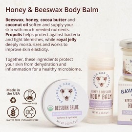 Savannah Bee Company Bálsamo Corporal Romero Lavanda - Hidratante Profundo Sin Desorden