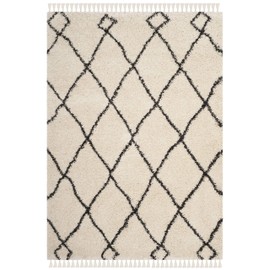 Safavieh MFG241B Cream and Charcoal Area Rug, 5'3" x 7'6"