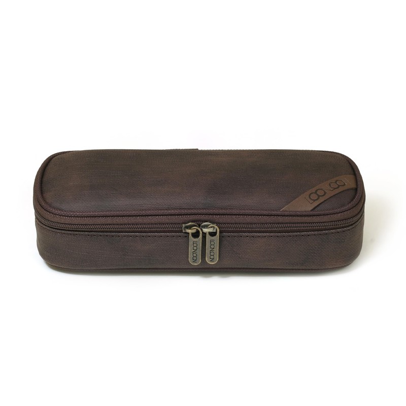LOONLOON 600 Pencil Case, Rust Brown, casual