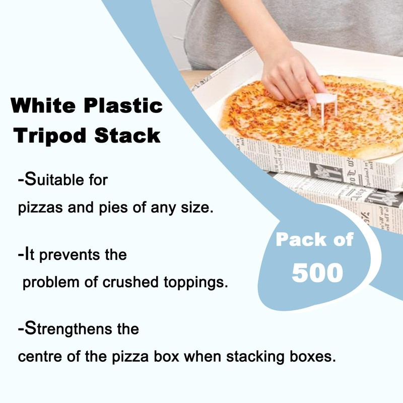 CertBuy 500 Pack Pizza Saver Stand 1 1/2" Pizza Savers