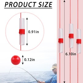 Bobber Stops Plastic Beads Kit 100PCS Fishing Float Stop Knots with Plastic Fishing Beads for Fishing Line or Leader Slip Bobbers for Crappie Fishing Saltwater Freshwater Red Orange Green (RED)