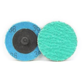 US Local Stock Ships in 24H 25PCS 2" 36 Grit Green Zirconia Roll Lock Die Grinder Quick Change Sanding Discs Abrasive Toolsmaterial: Zirconia, grit: 36, size: 2''