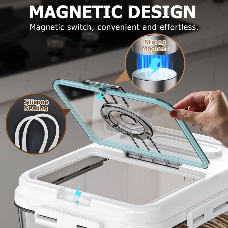Olimingse Bread Box For Kitchen Countertop, Airtight Bread Storage Container,