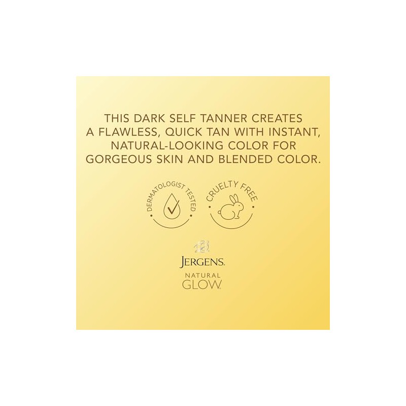 Jergens - Espuma bronceadora natural Glow Instant Sun sin sol,