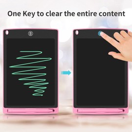 GUYUCOM LCD Kids Doodle Board, 8.5 Inch Electronic Writing Tablet with Lock Function, Erasable Doodle Drawing Pad for Kids Toys Birthday Gifts (Pink)