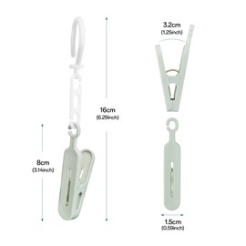 Foyer Nuage Plastic Clothes Pegs, 36 Pieces with 12 Hooks, Windproof Clothes Pegs for Clothesline, Bag Sealing Clips