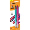 BIC 4-farbige, glatte einziehbare Kugelschreiber, mittlere Spitze (1,0 mm), 2