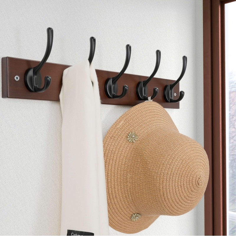 Dseap Wall Mounted Coat Rack: 16" Hole to Hole, Coat