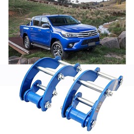 JS SUPER WORK Rear Leaf Spring 2" Lift Shackle Extended Kit for Hilux REVO 2015-2025,Heavy Duty Leveling Suspension Shackles Body Lift Kit
