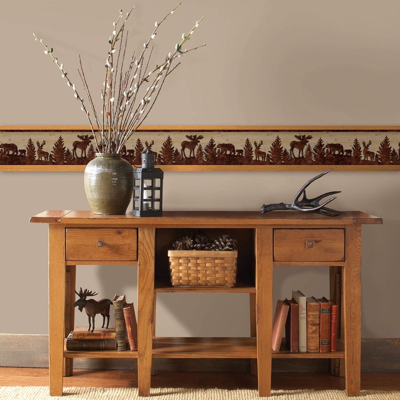 Chesapeake TLL35711B Shawnee Chestnut Silhouettes Border, Chetnut