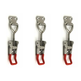 3PCS Adjustable Toggle Clamp,Toggle Latch Unlockable,Quick Release Pull Latch Tools,Stainless Steel Toggle Clamp for Door Cabinet Box Case,122MM