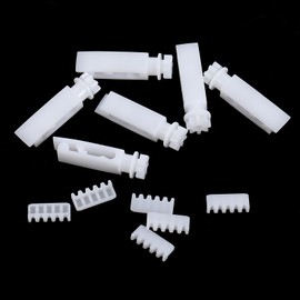 Ptwola 12 Pieces Vertical Blinds Replacement Stem and Gear Vertical Blinds Components Accessories Window Valance Curtain Clip Bracket Control Wand Plastic Blinds Vanes Repair Kit for Headrail Carrier