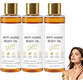 Cuidado De La Piel Aceite Corporal Antienvejecimiento. (3PCS) Aceite de Colágeno para Estiramiento de la Piel para Piel Crepey, Aceite Corporal de Masaje Reafirmante para Mujeres Hombres.