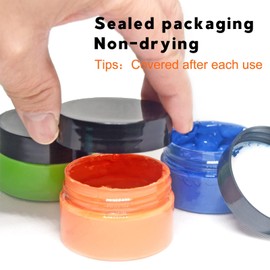 BOOLOOEN 8 Bottles Chalk Paste Set, Chalk Paste Paint for Silk Screen Stencils, Transfer Painting on Chalkboards, Wood, Furniture and Fabric Upholstery